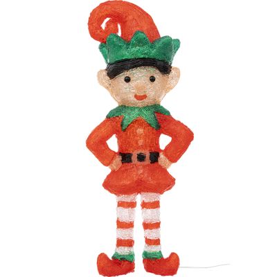 Kerstverlichting LED kerstelf - 50 cm - 60 lampjes - verlichte figuren