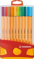 STABILO point 88, fineliner 0.4 mm, ColorParade rood/blauw 20 kleuren