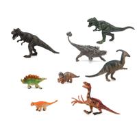 Speelgoed dinosaurussen dieren speelfiguren - set 8x stuks - kunststof - tussen 5 -13 cm