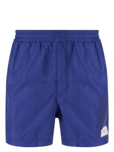 Y-3 short de bain à patch logo - Bleu