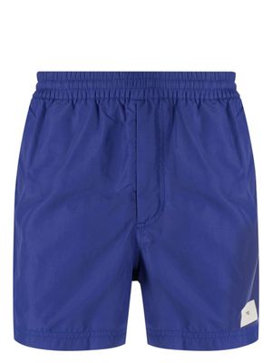 Y-3 short de bain à patch logo - Bleu