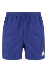 Y-3 short de bain à patch logo - Bleu