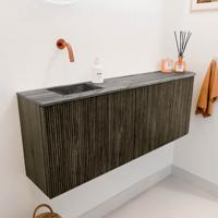 Toiletmeubel Mondiaz Joya Dlux | 111.6 cm | Meubelkleur Shadow | Faye wastafel Sombra Wasbak Links | Zonder kraangat(en) Toiletmeubel Mondiaz Joya Dlux | 111.6 cm | Meubelkleur Shadow | Faye wastafel Sombra Wasbak Links | Zonder kraangat(en)