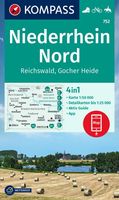 Wandelkaart 752 Niederrhein Nord | Kompass - thumbnail