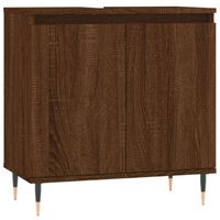 The Living Store Badkaast Bruineiken - 58 x 33 x 60 cm (B x D x H) - Duurzaam materiaal