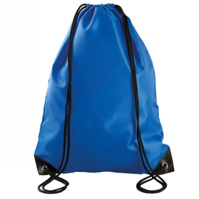 4x stuks sport gymtas/draagtas kobalt blauw met rijgkoord 34 x 44 cm van polyester