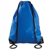 4x stuks sport gymtas/draagtas kobalt blauw met rijgkoord 34 x 44 cm van polyester