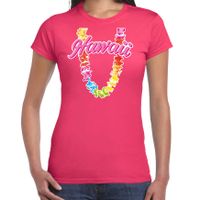 Hawaii slinger t-shirt roze voor dames - thumbnail