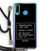 Mijn Motto's: Huawei P30 Lite Transparant Hoesje met koord