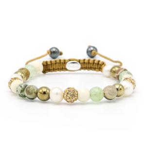 Karma Armband Spiral Venna Gold Crystal