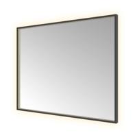 Hotbath &More Mirrors Square LED Badkamerspiegel - Rechthoek - 80 x 100 cm - Geborsteld Zwart Pvd
