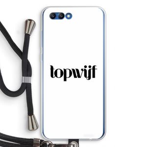 Topwijf Wit: Honor 10 Transparant Hoesje met koord
