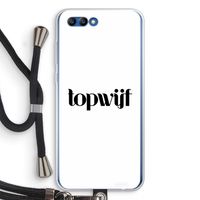 Topwijf Wit: Honor 10 Transparant Hoesje met koord