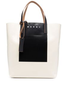 Marni sac cabas à logo imprimé - Noir