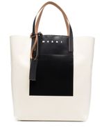Marni sac cabas à logo imprimé - Noir