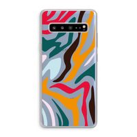 Colored Zebra: Samsung Galaxy S10 5G Transparant Hoesje
