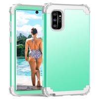 PC + silicone driedelige anti-drop beschermhoes voor Galaxy Note10 + (groen)