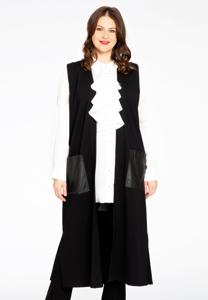 Yoek Lang gilet | Zwart | Maat 54/56
