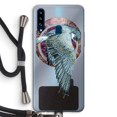 Golden Falcon: Samsung Galaxy A20s Transparant Hoesje met koord