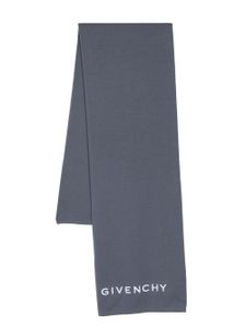 Givenchy écharpe à logo brodé - Bleu
