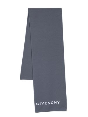 Givenchy écharpe à logo brodé - Bleu