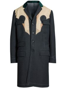 Maison Margiela manteau en laine Rorschach à empiècements - Gris