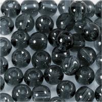 Creativ Company Glas kralen, d 4 mm, gatgrootte 1 mm, grijs, 45 stuk/ 1 doos