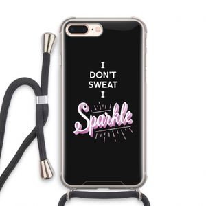 Sparkle quote: iPhone 7 PLUS Transparant Hoesje met koord
