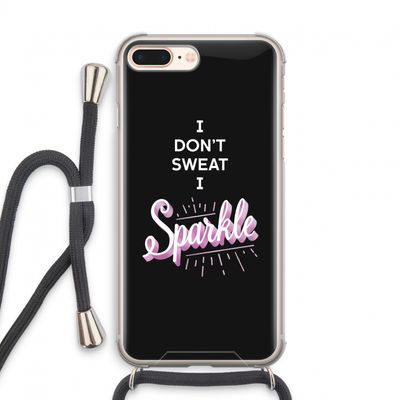 Sparkle quote: iPhone 7 PLUS Transparant Hoesje met koord