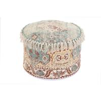 Kussen DKD Home Decor Voor op de grond 46 x 46 x 37 cm Bruin Groen Geel Arabisch 45 x 45 x 35 cm Franjes