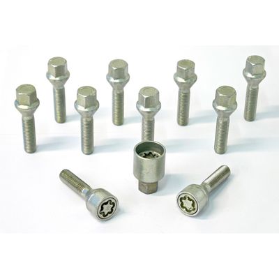 H&R Wielboutenset konisch M12x1.50 - Lengte 30mm - 10 stuks - incl. wielsloten HR1253001SET