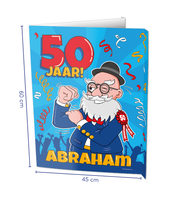 Raambord Abraham 50 Jaar Verjaardag (60x45cm)
