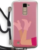 Pink boots: LG K10 (2016) Transparant Hoesje met koord