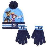 Paw Patrol winter set blauw voor kinderen met muts en handschoenen   -