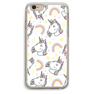 Rainbow Unicorn: iPhone 6 Plus / 6S Plus Transparant Hoesje