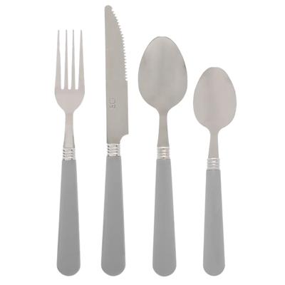 Secret de Gourmet Bestekset Colorama - 24x delig - RVS/kunststof - grijs/zilver