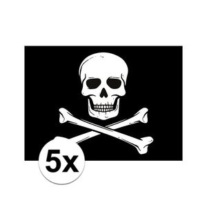 5x Piraten speelgoed stickers 7.5 x 10 cm