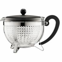 Theepot Bodum Zwart 1,3 ml Glas Plastic