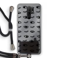 Eye pattern #2: Xiaomi Redmi 9 Transparant Hoesje met koord