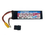 TRC Car Lipo 50c 11.1 volt 6000mah met XT90 stekker & Verloopstekker geschikt voor Traxxas
