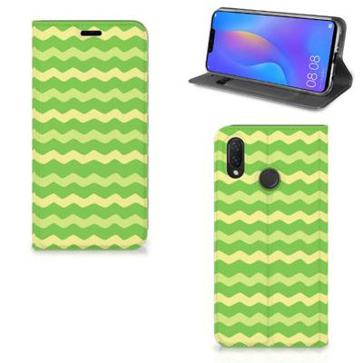 Huawei P Smart Plus | Hoesje met Magneet | Waves Green