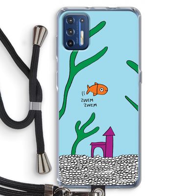 Aquarium: Motorola Moto G9 Plus Transparant Hoesje met koord