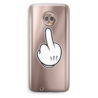 Middle finger black: Motorola Moto G6 Transparant Hoesje