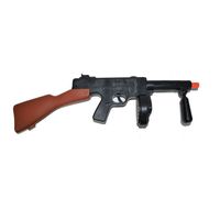 Verkleed speelgoed wapens gangsters machinepistool zwart 50 cm - thumbnail