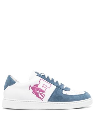 ETRO baskets Pegaso à modèle bicolore - Blanc