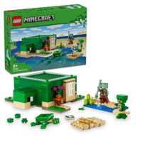 LEGO 21254 Minecraft Turtle Beach House, speelgoed met accessoires, minifiguren van videogamepersonages