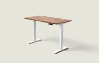 Desktronic HomePro bureau Wit / Massief Walnoot / 140x70 cm