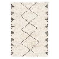 Boho&me Hoogpolig vloerkleed berber Artisan - wit|grijs - 160x230 cm