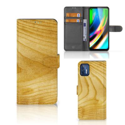 Motorola Moto G9 Plus | Book Style Case | Licht Hout