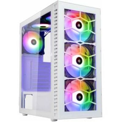 Kolink OBSERVATORY HF GLASS WHITE ARGB Midi Tower